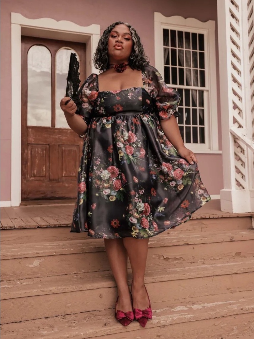 JessaKae Polly Dress (2X) Black Dress - Picture 6 of 7
